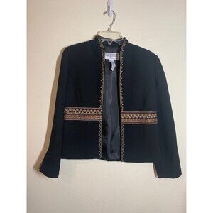 VTG Jessica Howard Blazer Embroidered Business Casual Office Granny Sz 6 Petite